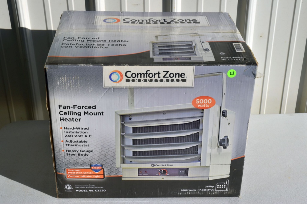 Lot Comfort Zone Fan Forced Ceiling Mounted Heater Model Cz220