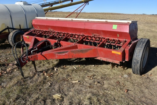 IHC 510 Grain Drill With Grass Seeder, 12 Foot x 6 Inch Spacing, Press Wheels
