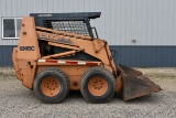 Case 1845C Skid Loader, 5269 Hours, Auxiliary Hydraulics, Enclosed Cab, Radio, 72 Inch Bucket