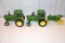 (3) Ertl John Deere Tractors, 1/16th Scale, No Boxes