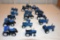 17 Ford New Holland MFWD and 2WD Tractors, 1/64th Scale No Boxes