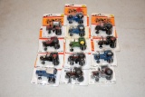 Ertl Die Cast Tractors, 1/64th Scale, On Card, 13