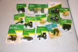 Assortment of Ertl John Deere 1/64th Scale on Card, 13 Total