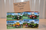 (5) Ertl National Farm Toy Show Tractors, 1/64th Scale, With Boxes