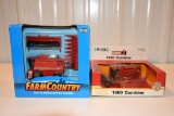 (2) Ertl Case Combine Sets, 1/64th Scale, With Boxes