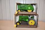 (2) Ertl John Deere Model 60 Orchard Tractor, Ertl John Deere Model 70 Row Crop, Both Blueprint Repl