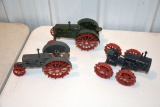 Scale Models, Case On Steel, Massey Harris Challenger, Wallis Tractor, 1/16th Scale No Boxes