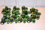 (18) Assortment Of 1/64th Scale John Deere Tractors
