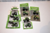 (4) Ertl Deutz Allis Farm Machine 1/64th Scale On Card, (4) Scale Model Deutz Allis Tractors 1/64th