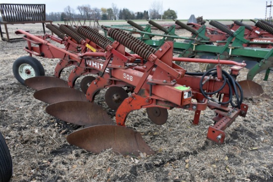 White 508 Plow, 4x18's, Coulters, In-Furrow