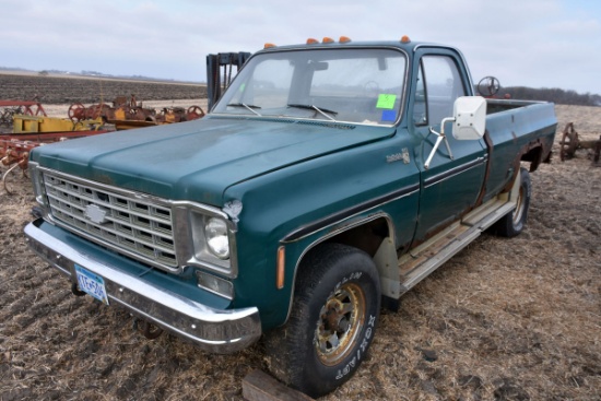 1978 Chevy Scottsdale 20 Pickup, 4x4, Reg Cab, Long Box, Has Not Run In 6 Years, Auto, Does Not Ru