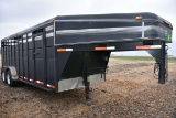 1998 S&S Gooseneck Livestock Trailer, 20', Tandem Axle