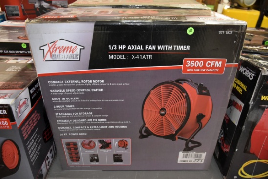 Extreme Garage 1/3HP Axle Fan With Timer New In Box