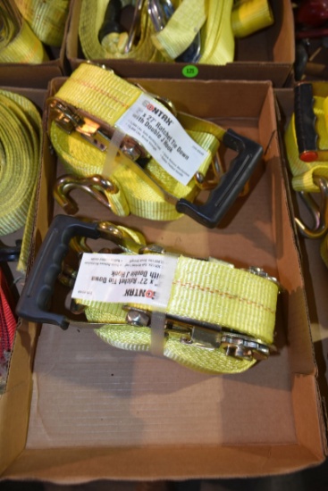 (2) 2'' Ratchet Tie Downs, New