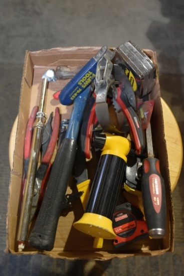 Hammer, Pry Bar, Oil Wrench, Pliers, Tape Measure