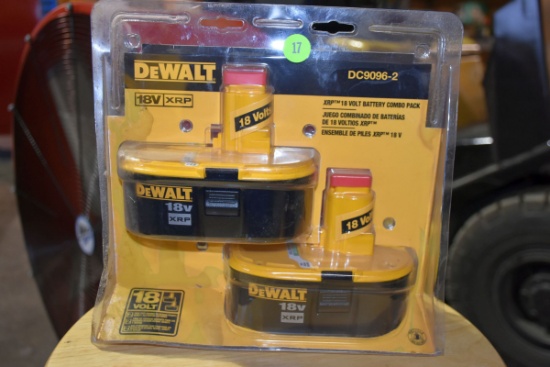 Dewalt 18 Volt XRP Battery Set, 2 Batteries