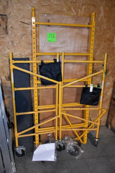 Like New Rolling Scaffolding Unit, 1000LB Capacity, Up To 48'' Working Height