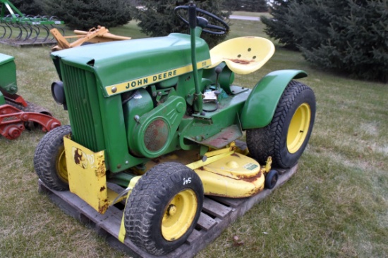 John Deere 110 Garden Tractor, 36'' Deck, Variable Speed, Kohler Engine, Currently Not Running, SN: