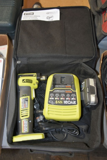 Ryobi 12 Volt Auto Hammer, With Case, Battery And Charger