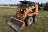 Case 1845C Diesel Skidloader, 12-16.5 Tires, Auxilary Hydraulics, Hand Control, Enclosed Cab, No Hea