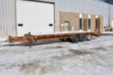 1995 MIA Flatbed Tri Axle Trailer, 20’ With 4’ Dove Tail, 96'' Wide, Pintle Hitch, Wood Deck