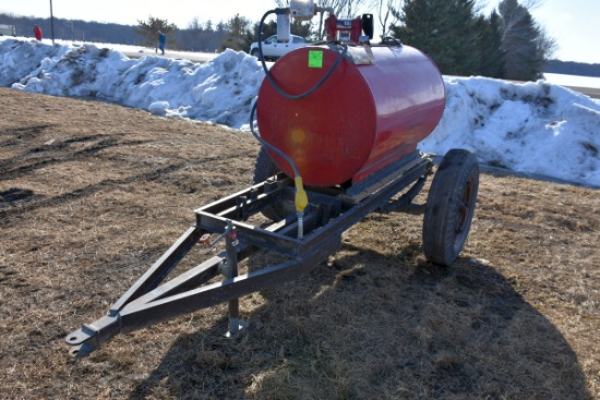 300 Gallon Fuel Barrel On Trailer With Electric P