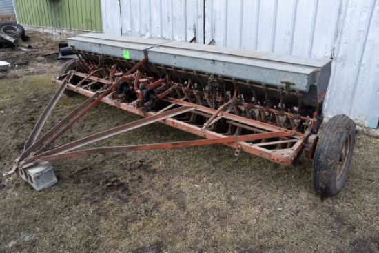 Case Grain Drill With Grass Seeder, 12’x5” Spacings, Manual Lift, Low Rubber