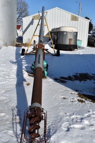 Hutchinson 8”x53’ Auger, 10HP Motor Only 2 Years Old, On Transport