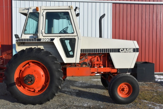 Case 2290 2WD Tractor, 6156 Hours, 18.4x38 Axle Duals, Rock Box, 3pt., 540PTO, 2 Hydraulics, Cab, Ai