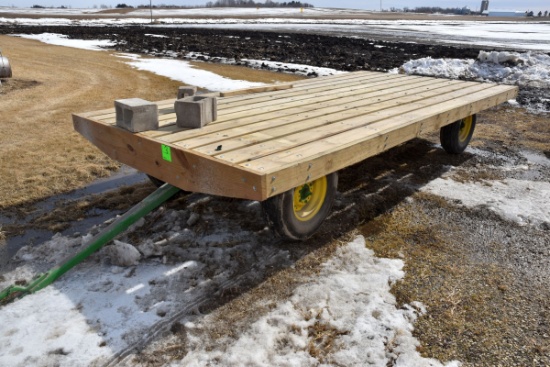 8'x16' Flatbed With John Deere Running Gear, New Deck, Like New Tires, All New Bearings and Bushings