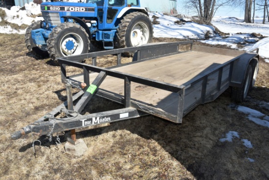 1978 Tow Master 16’x80” Flat Bed Trailer, Tandem Axle, Lights