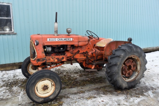 Allis Chalmers D14 Tractor, Wide Front, Good Tires, Wheel Weights, 14.9x26 Rubber, 3 pt. Snap Couple