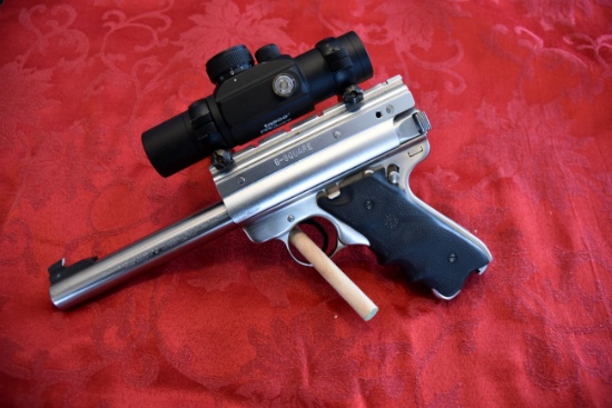 Ruger Mark II B-Square High Frame, 22 Cal. Scope, Case