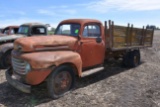 1949 Ford F5, Flathead V8, Flat Bed Truck, Not Running, Parts Truck