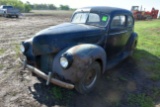 1939 Ford 2 Door Deluxe, Flathead V8, Motor Stuck, 3 Speed Transmission, Banjo Steering Wheel