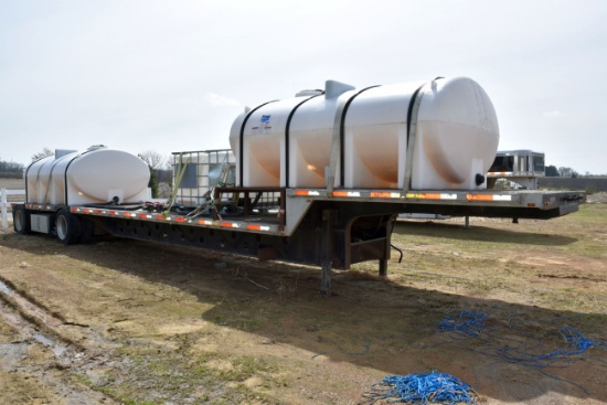 1999 Transcraft 48’ Step Deck Semi Trailer, Steel/Aluminum Combo, 22.5 Rubber, Spread Axle, Tool Box