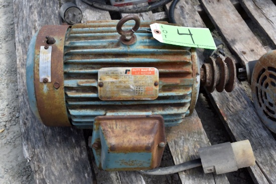 Reliance 5HP 3 Phase Electric Motor, been stored inside