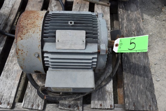 GE 3HP, 3 Phase Electric Motor, been stored inside