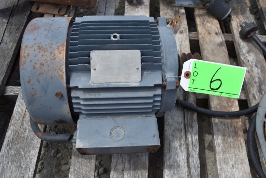 GE 3HP, 3 Phase Electric Motor, been stored inside
