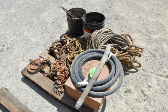 Assortment of Chian Hoist, Rope & Belt Pulleys