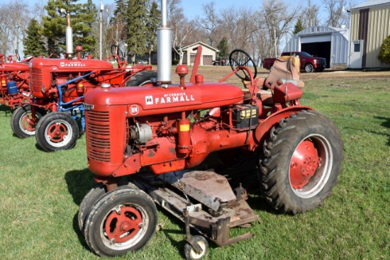 Farmall BN, Narrow Front, Fenders, Good Rubber, With Arts Way Belly Mower, SN: 1F2865