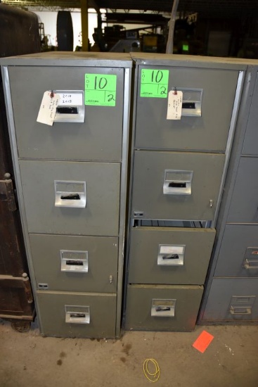 (2) Fire Resistant File Cabinet 4 Drawer (selling 2x$)