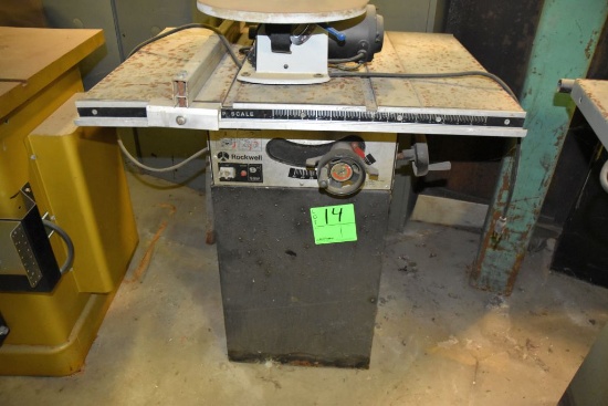 Rockwell 9" table saw, 120 volt