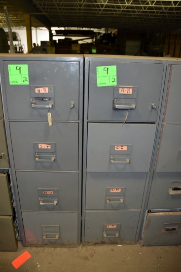 (2) Fire Resistant File Cabinet 4 Drawer (selling 2x$)