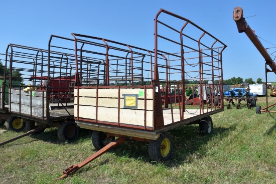H&S 8'x16" Bale Throw Rack with Kory 6072  Running Gear, 10 Ton running gear