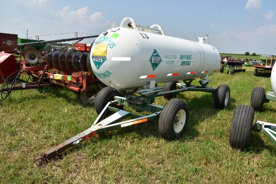 1000 Gallon Anhydrous Tank With Anhydrous  Running Gear