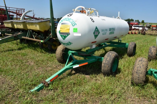 1000 Gallon Anhydrous Tank With Anhydrous  Running Gear