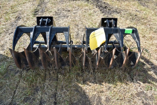 HLA Root Grapple 68", Universal Skid Loader  Plate