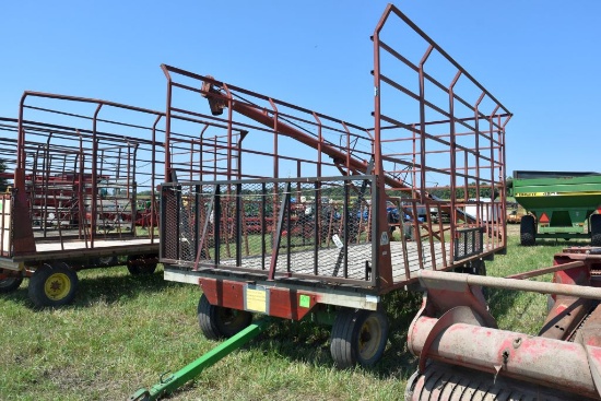 Notch 9 x 18' Bale Throw Rack With John Deere  10 Ton Running Gear