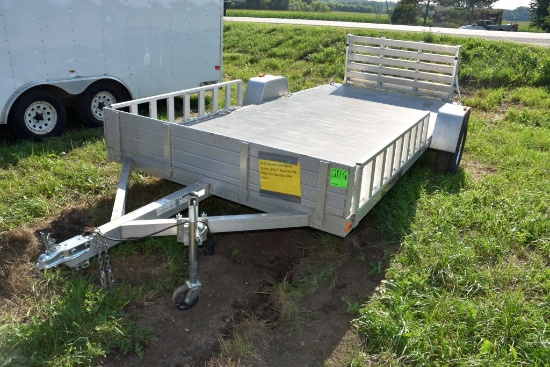 2017 Aluma-Line Utility Trailer, 14'x7', Rear  Ramp, Front Side Ramps, Like New